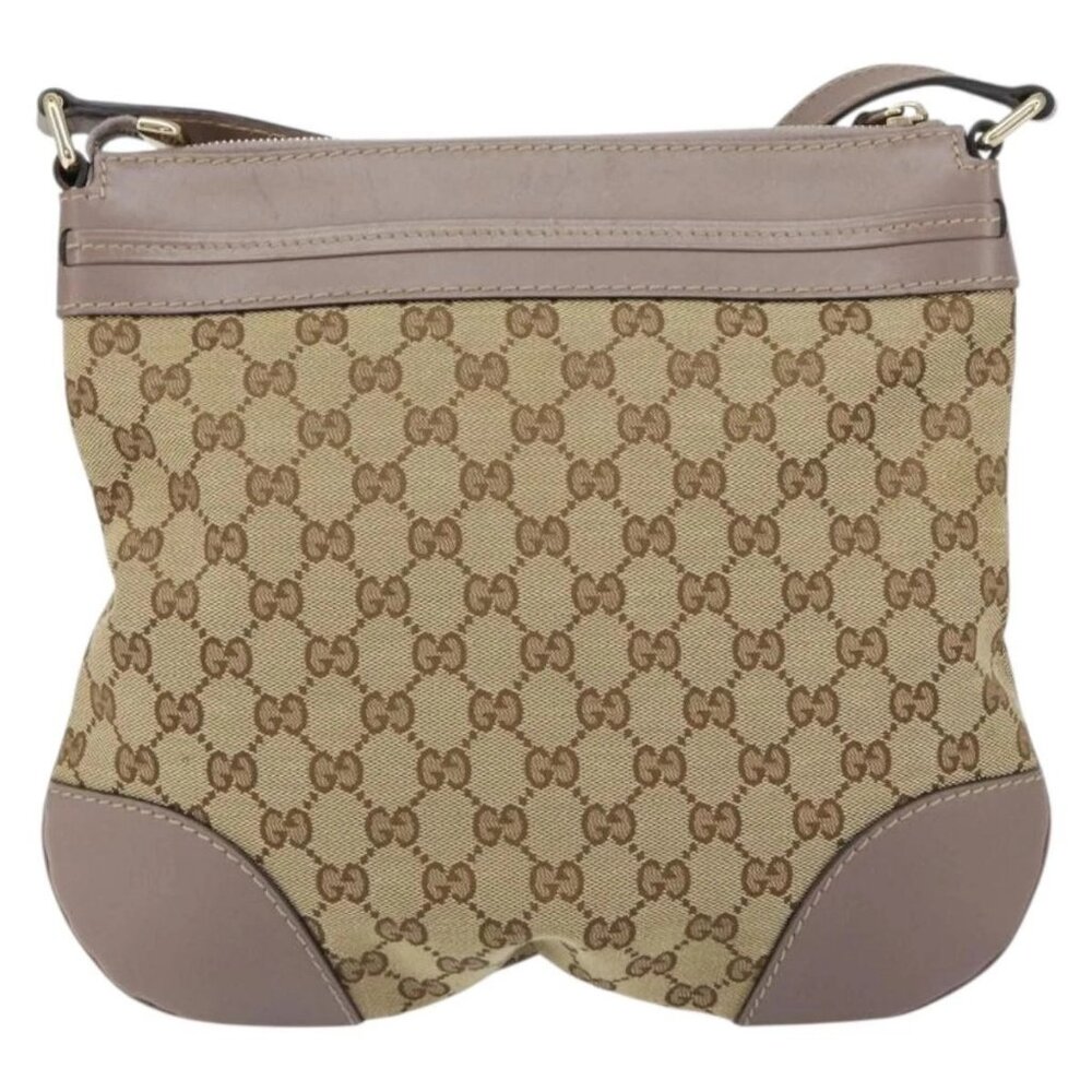 GUCCI GG Canvas Web Sherry Line Mayfair Bag Beige Gold 257065 Auth 158808 - Picture 2 of 16